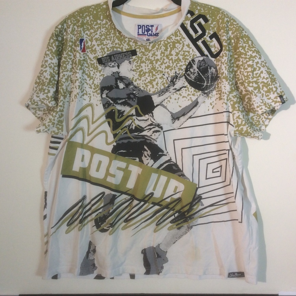 Post Game All Over Graphic Basketball T Shirt